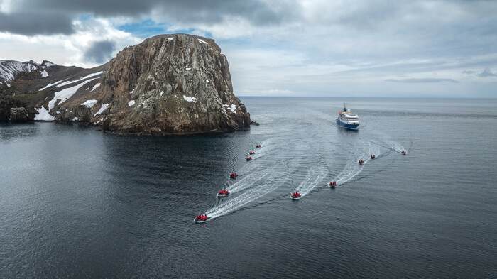 Sea Spirit Exterior with Zodiacs ©Poseidon Expeditions, John Bozinov.jpg